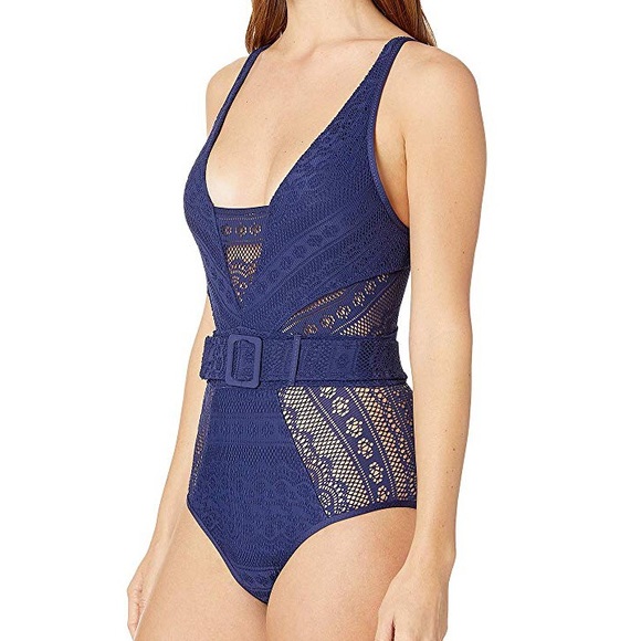 BECCA Other - NWT! Becca Color Play Belted One Piece Swimsuit